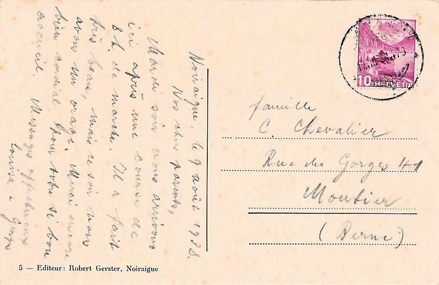 Cartoline postali: Noiraigue, la source, circulée 1938 – Usato da Frauenfeld venduto da POML 1