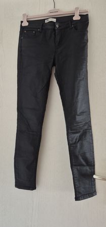 Damen Kunstlederhosen, Schwarz, Grösse 36