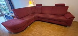 Premium-Sofa, bordeauxrot, abholbar ab 23.8.