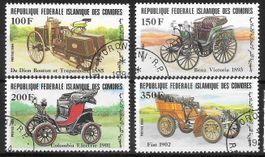 Komoren Serie 722 - 725 Autoveteranen gestempelt 9.10.1984