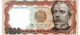 Peru 5000 Soles de Oro 1985 P-117c UNZ