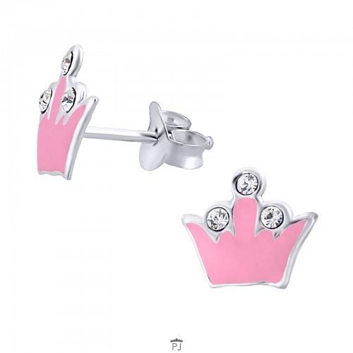 Orecchini pendenti & Orecchini a lobo: Krone rosa Kinderohrstecker 925 Silber – Nuovo e nell'imballaggio originale da Wetzikon ZH venduto da shoo-shoos