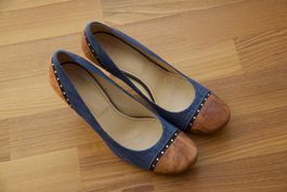 MALUF Pumps mit Jeans-Motiv, blue denim, Gr. 38