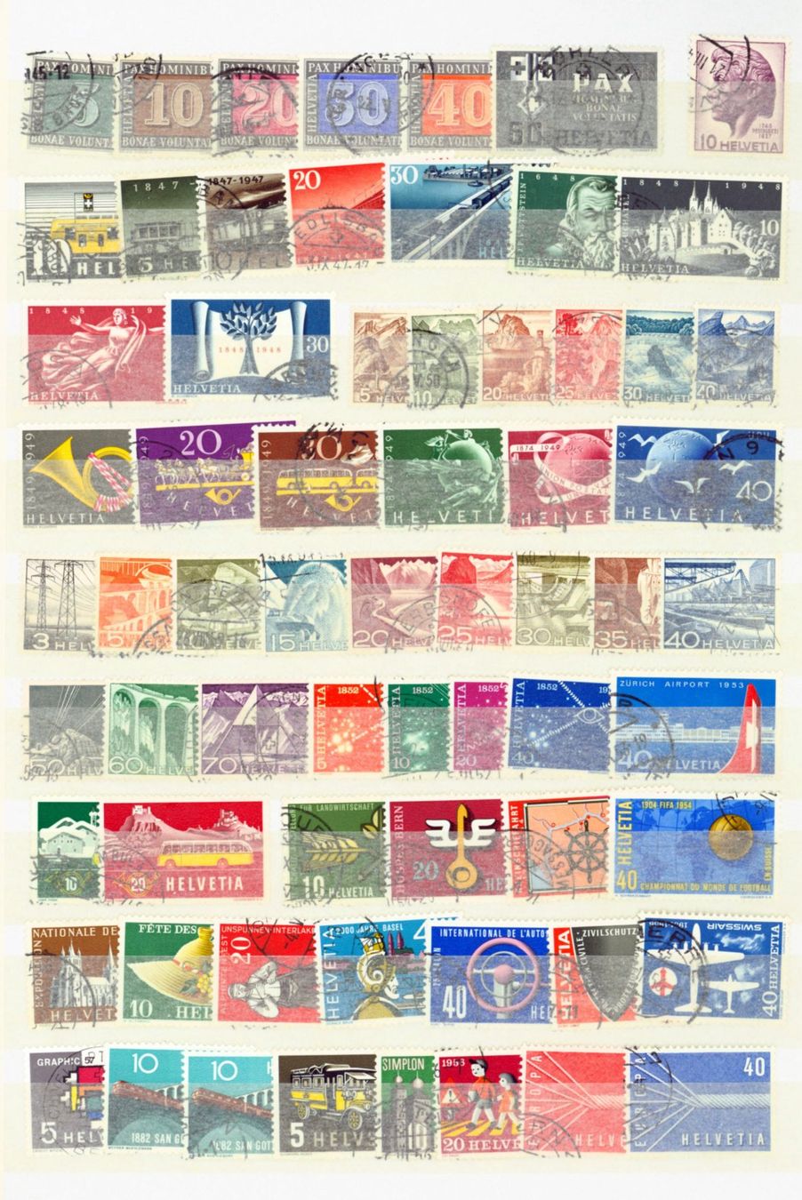 Alle Briefmarken: CH Sammlung gestempelt 2 Seiten (A149) – Gebraucht aus Seuzach von Harri19 1