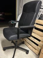 Bürostuhl schwarz Leder-Optik funktionstüchtig