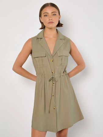 Apricot Utility Kleid Khaki XS