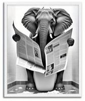 🐘 Entspannung pur: Elefanten-Kunstleinwandposter 💫