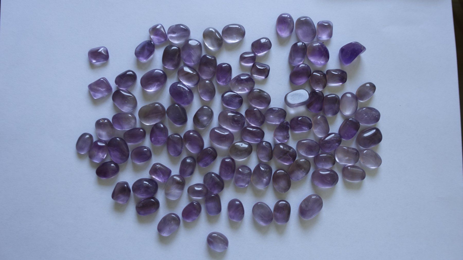 Edelsteine: Edelsteine Konvolut Amethyst 90+ - getrommelt – Gebraucht aus Fürigen von mari-anne1