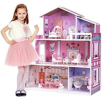 ROBUD grosses Puppenhaus mit Möbel und Zubehör