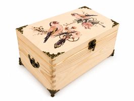 Exklusive Schmuckschatulle aus Holz mit Fächern