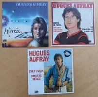 HUGUES AUFRAY - 3 VINYL SINGLES (VG)