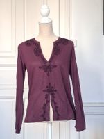 Sommer leichte langarm Bluse violett Gr. S