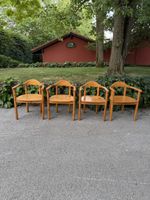 Suite de 4 fauteuils Rainer Daumiller pin massif Design 1980