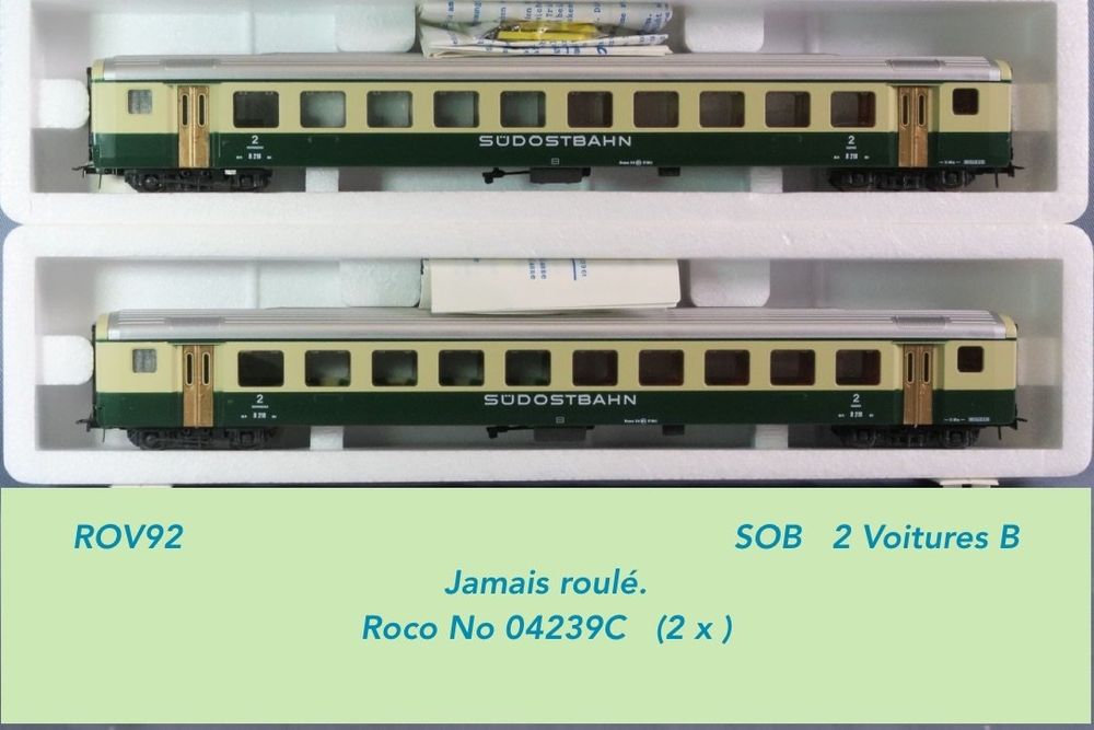 Roco HO 2 voitures voyageurs DB # 44439 boite - FR