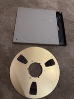 Revox Spule Gold mit Hülle 3x3mal 26.5 cm Aluminium bespielt