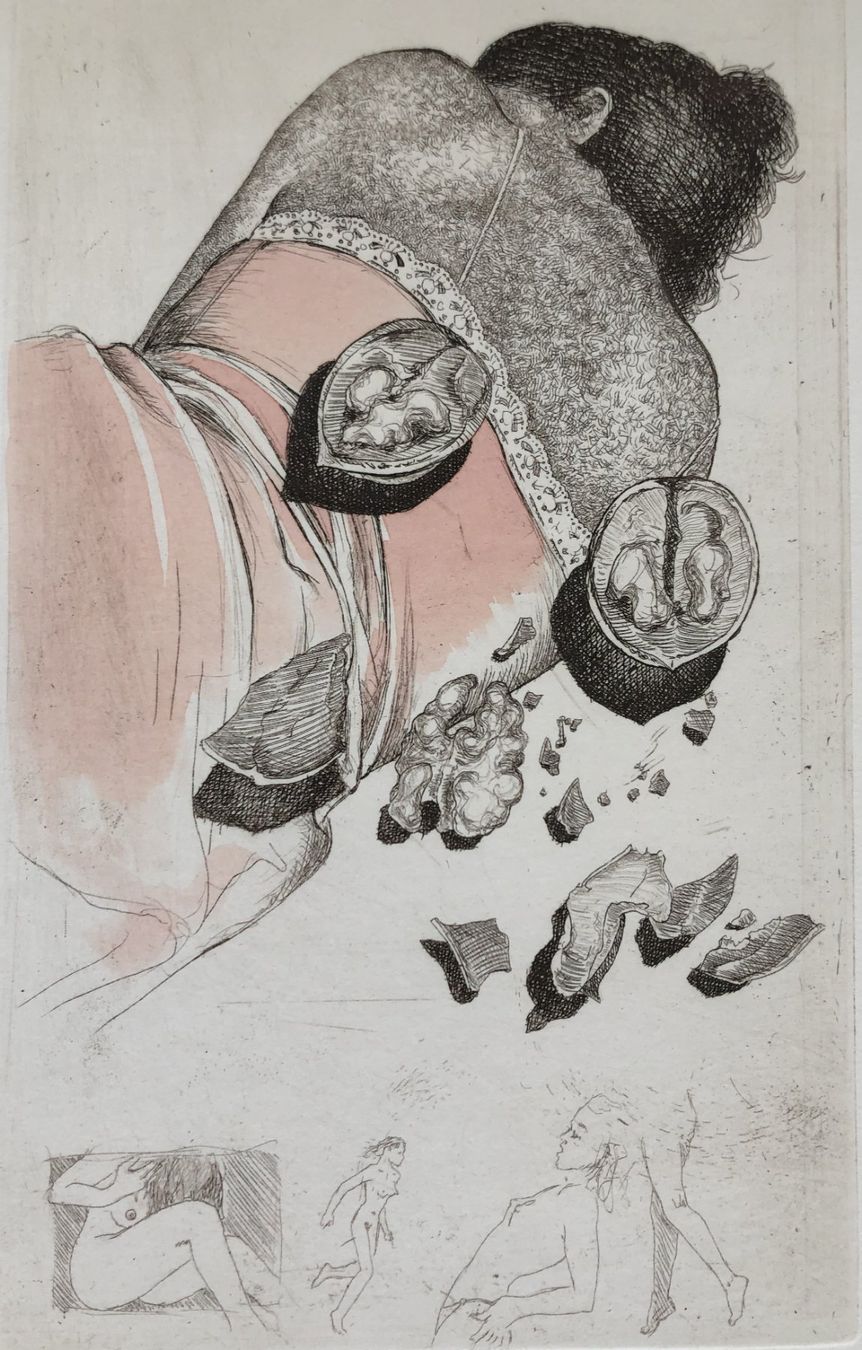 Tableaux: Original Farbradierung - Surrealer Akt - 2001 – D'occasion à Schaffhausen par durruti 2