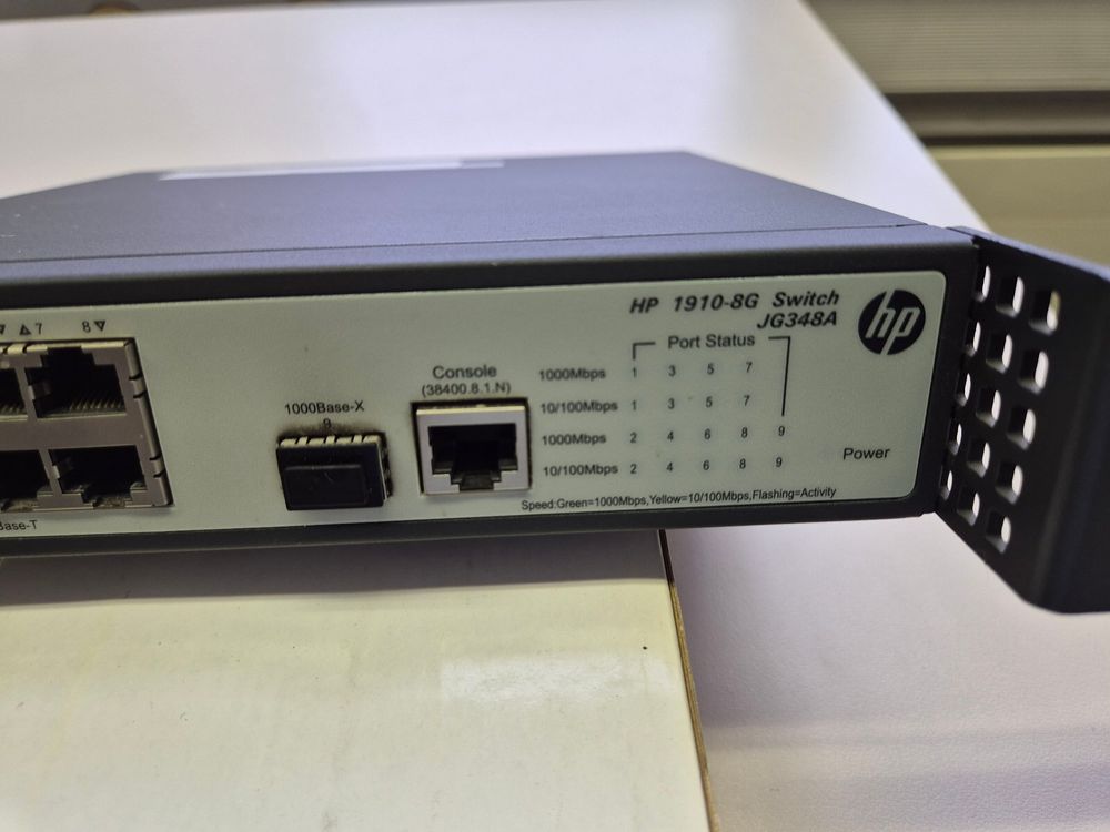 Switch HP 1910-8G JG348A – 8 Porte Gigabit Ethernet Gestito, Rackmount, Con Porte LC Ottiche
