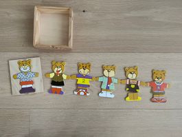 Holzpuzzle Bär mit Wechselkleidung (2)