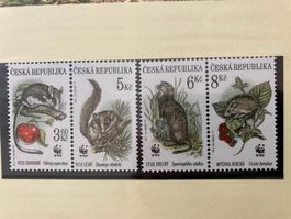 Tschechische Republik 1996 WWF Satz Nagetiere postfrisch