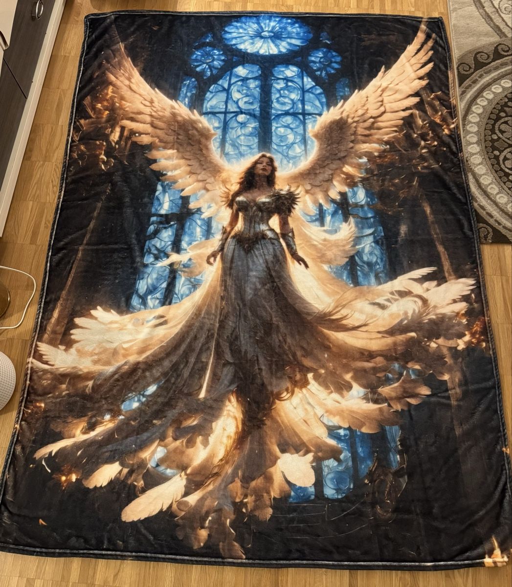 Coperte: Weiche Kuscheldecke - Engel Motiv – Nuovo (secondo la descrizione) da Schwerzenbach venduto da schwerzi70 1
