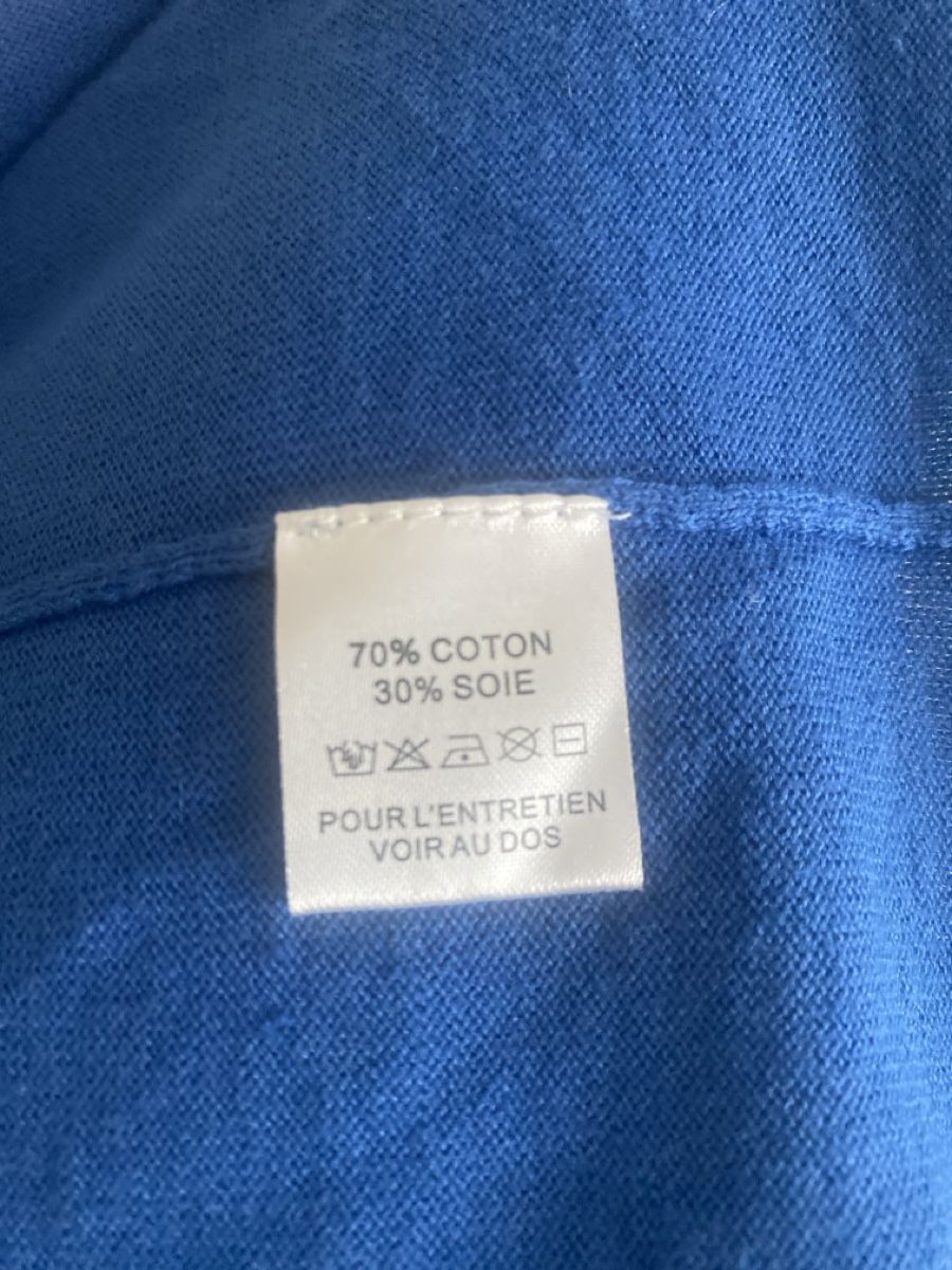 Top: Pull bleu Alberto Bini, coton soie, taille S. – Nuovo e nell'imballaggio originale da Geneve venduto da pat_p76n 5