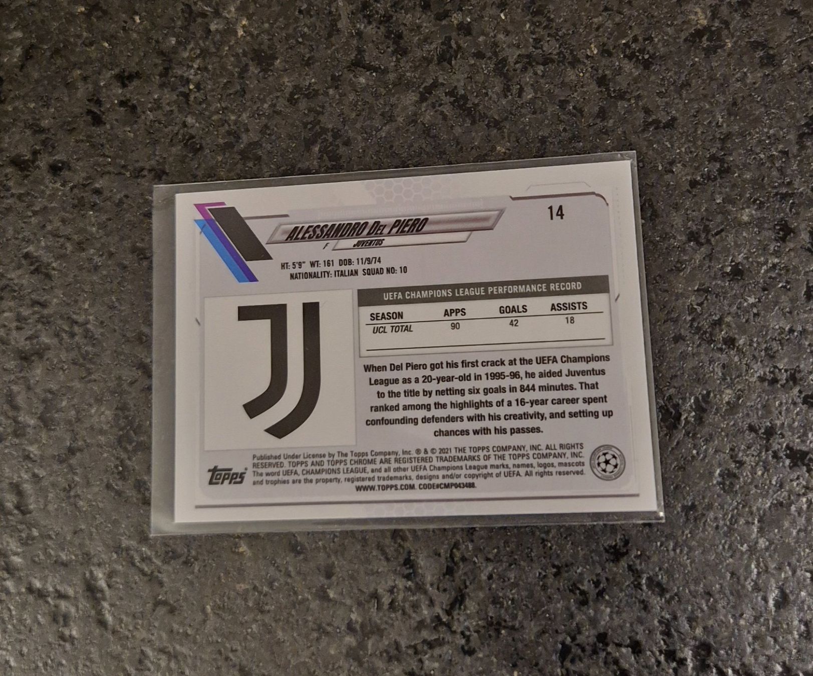 Topps Sammelbilder & Trading cards: Alessandro Del Piero - Juventus - Topps – Neu (gemäss Beschreibung) aus Burg AG von Danoe 1