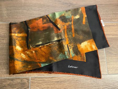 Lehner Schal / Foulard Seide Vintage Made in Switzerland