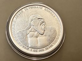 1 oz Silber Congo Silverback Gorilla 2017