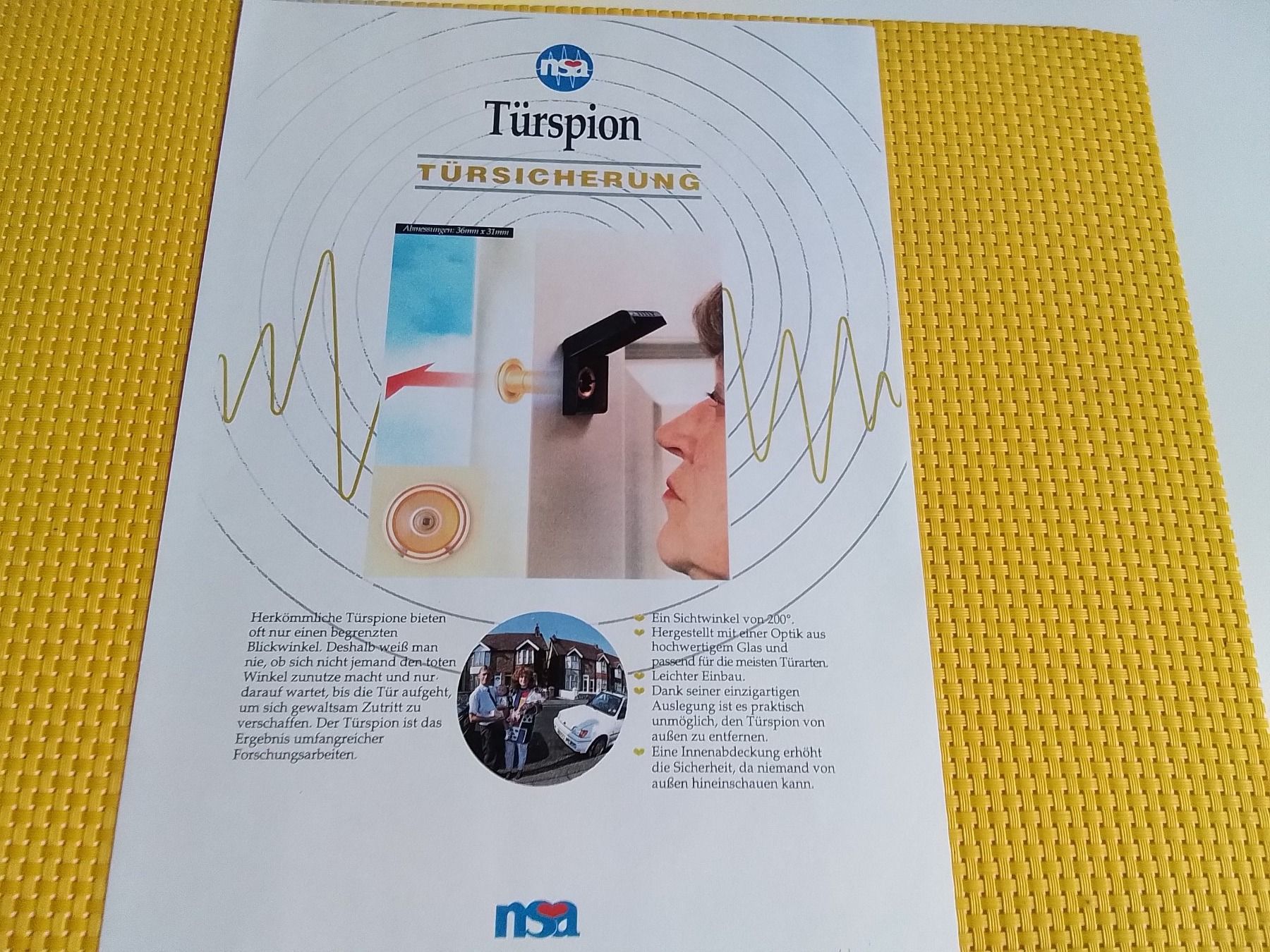 Türen: NSA - Türsicherung - Türspion – Neu und originalverpackt aus Rebstein von Buchsi03 1