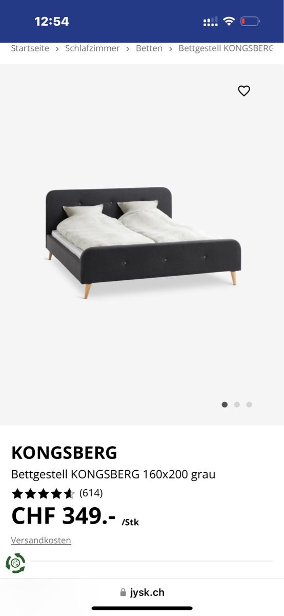 Jysk Letti: Bed Frame 160x200 + Lattenrost + Matratze – Usato da Basel venduto da rad_8wjn 1