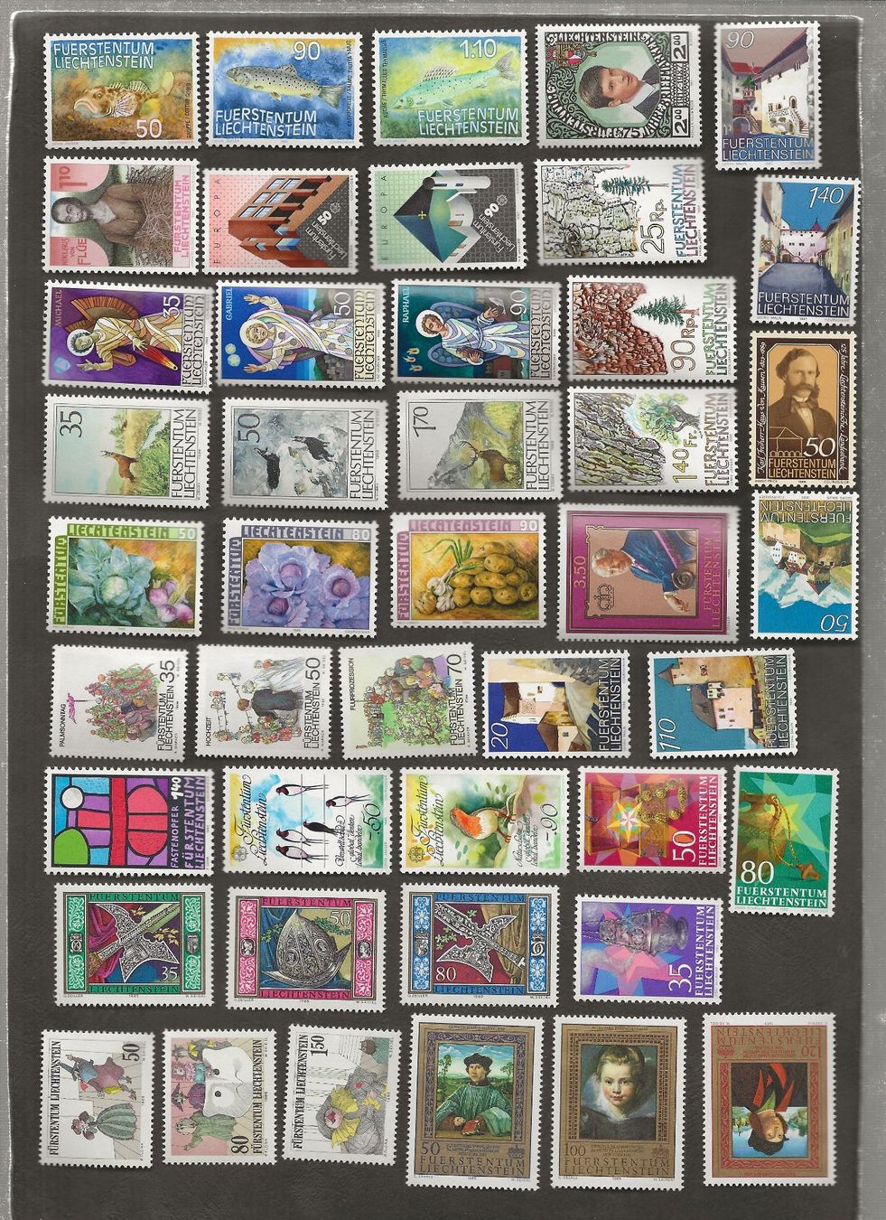 Tutti i francobolli: 128 Marken Liechtenstein postfrisch – Usato da Au ZH venduto da xelagreb01 3