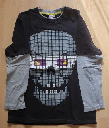 Cooles Jungen Langarmshirt Skelett Gr. 140