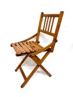 Vintage Kinder-Klappstuhl Holz Italien 60er Jahre