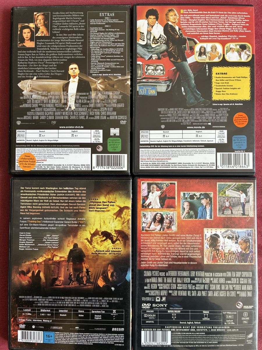 Tutti i DVDs: DVD-Sammlung, 4 Filme, Top Zustand – Usato da Winterthur venduto da Eisenware 1