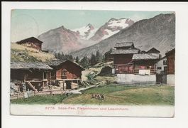 AK 1910 Saas-Fee Fletschhorn und Laquinhorn