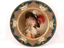 Royal Vienna signé Wagner Duchess of Devonshire peint main
