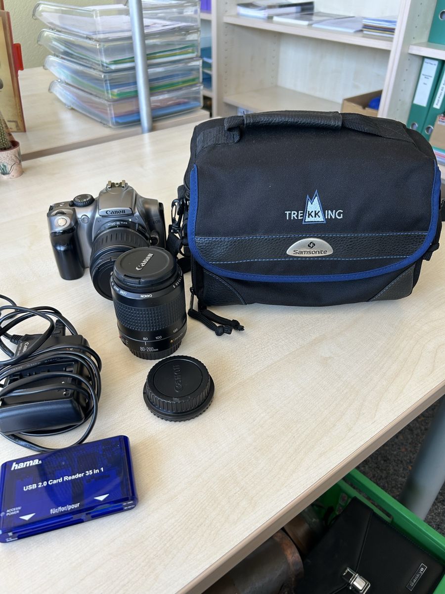 Canon Fotocamera: Canon EOS 3000 Spiegelreflexkamera mit zwei Objektiven – Nuovo (secondo la descrizione) da Zuchwil venduto da celixne 3