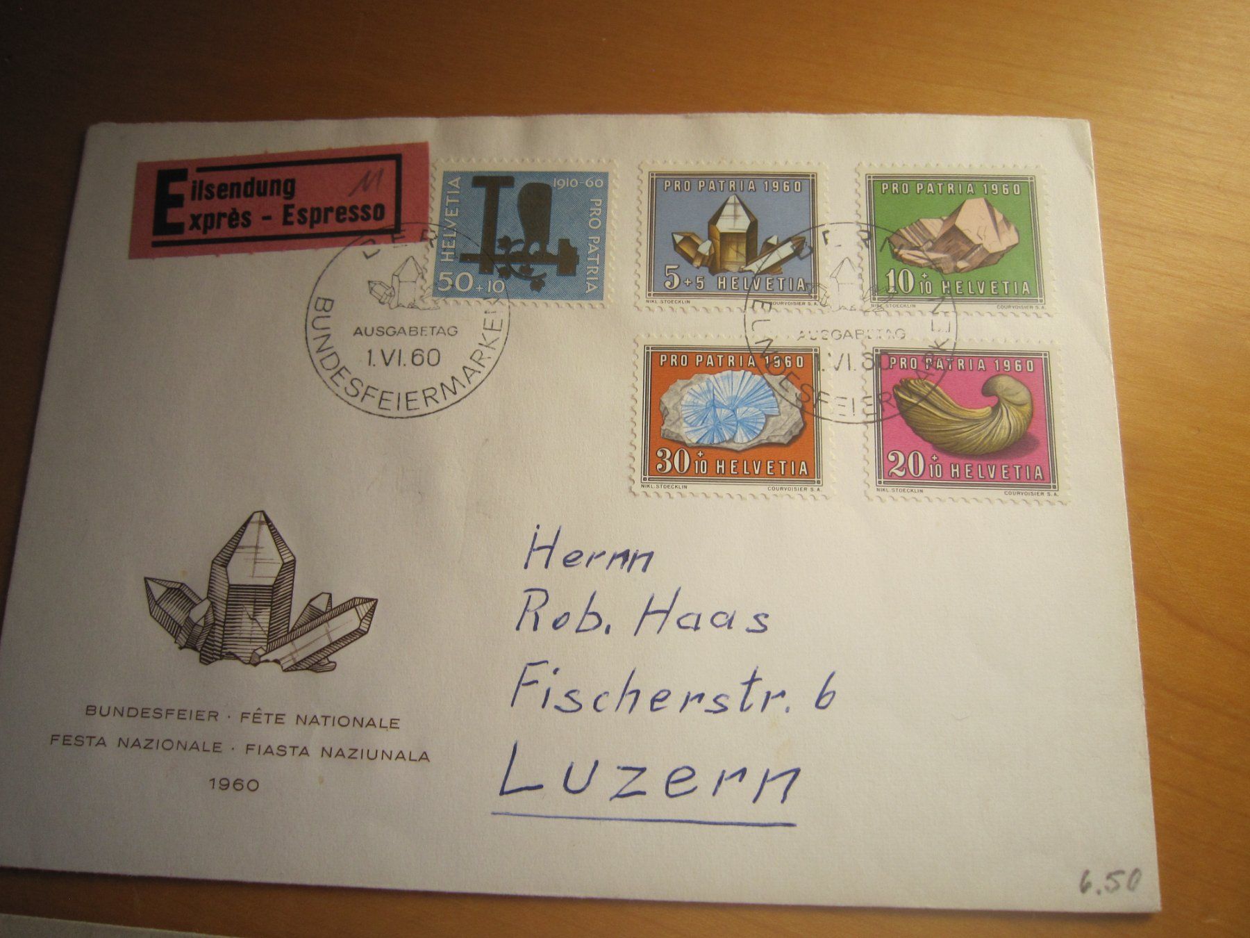 Tutti i francobolli: PP 1960 FDC Serien 1 x mit AK Stempel – Usato da Gordola venduto da Polentaefung 1