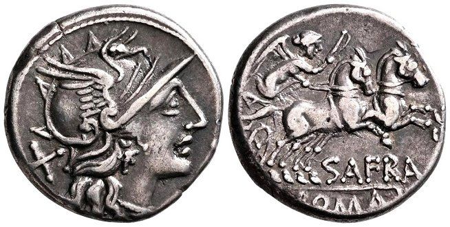 Tutti le monete: SPURIUS AFRANIUS AR Denarius (150 BC) – Usato da La Sarraz venduto da classicworldcoins