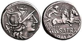 SPURIUS AFRANIUS AR Denarius (150 BC)