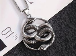 Anhänger/ Amulett Uroboros Schlange