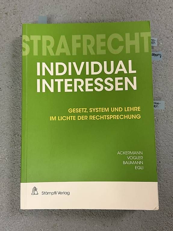 Bücher: Strafrecht, Individualinteressen – Gebraucht aus Engelberg von alisha_02