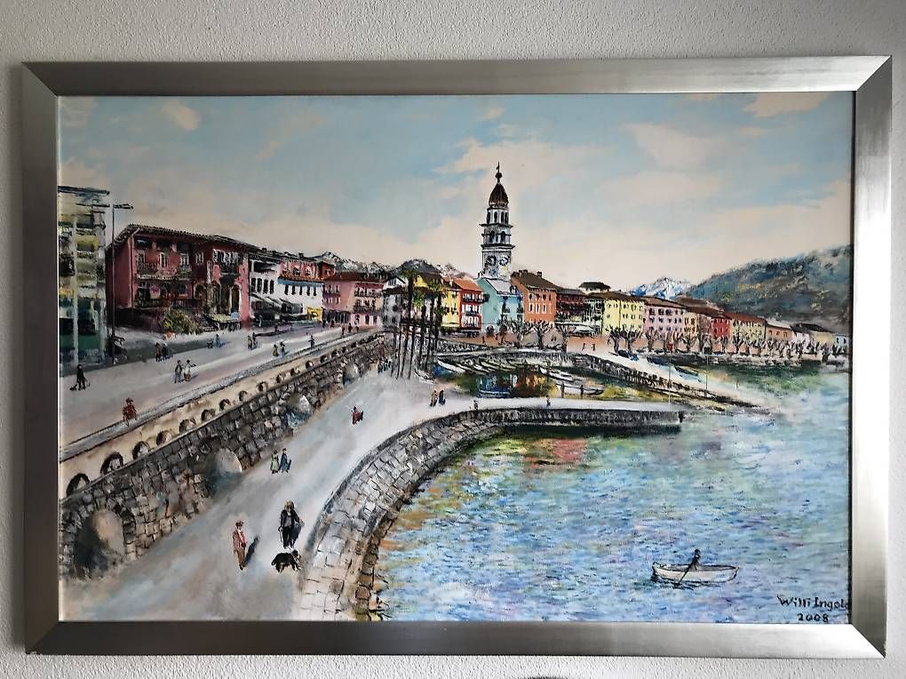 Dipinti: original Ölgemälde Willi Ingold "Ascona im Frühling" – Usato da Tuggen venduto da Dr.JamesBlond 1