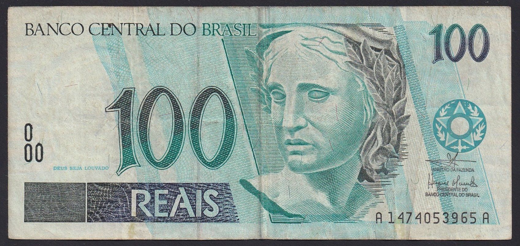 Banknoten: Brasilien 100 Reais 2006 – Gebraucht aus Brugg AG von banknoten_muesli