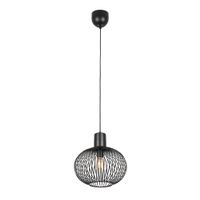 Pendelleuchte, Schwarz, Gitter, 33 cm Ø