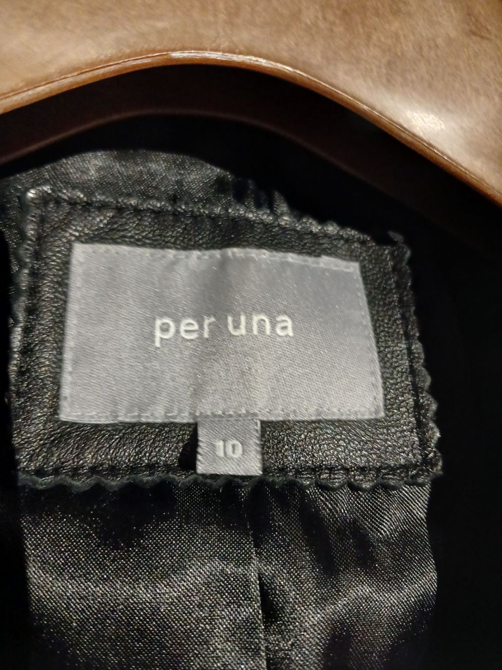 Cappotti: Long "Per Una" (M&S) lined black leather coat size 10 – Usato da Turbenthal venduto da viw_48fr 5