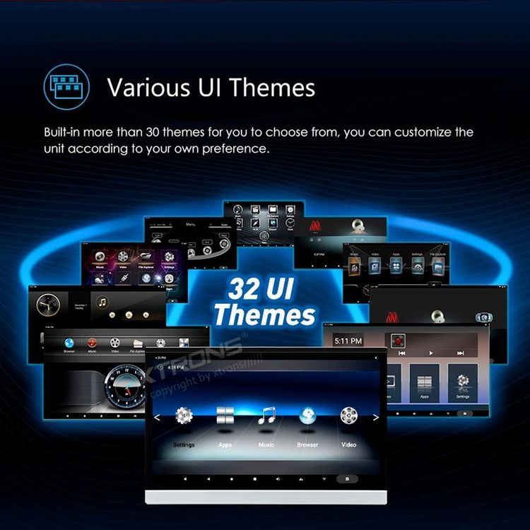 Auto TV Android 12,0 OS Kopfstütze Monitor 13,3 Zoll Touchscreen versteckte  Halterung speziell für