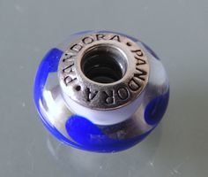 Original PANDORA Silber 925 Charm blue swirl Nr. 790675