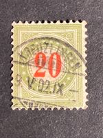 Schweiz 1902 Nachporto 20 Vollstempel KREUZLINGEN 9.V.02