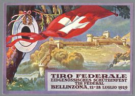 BELLINZONA, TIRO FEDERALE 1929, OTTIMA QUALITÀ, *